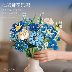 JIESTAR JJ9240 Xếp hình lắp ráp ghép mô hình hoa tulip màu xanh nửa đêm