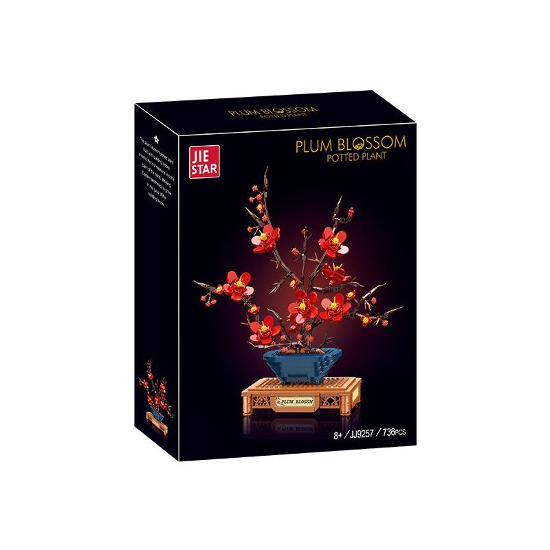 JIESTAR JJ9257 Plum Blossom Potted Plant Xếp hình lắp ráp ghép mô hình Chậu hoa mận kiêu hãnh