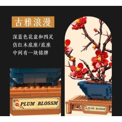JIESTAR JJ9257 Plum Blossom Potted Plant Xếp hình lắp ráp ghép mô hình Chậu hoa mận kiêu hãnh