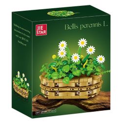JIESTAR JJ9188 Xếp hình lắp ráp ghép mô hình Chậu hoa cúc nhỏ