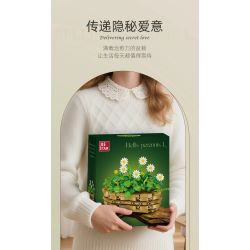 JIESTAR JJ9188 Xếp hình lắp ráp ghép mô hình Chậu hoa cúc nhỏ