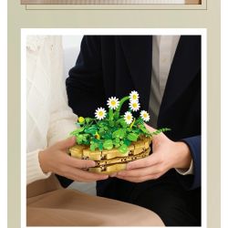 JIESTAR JJ9188 Xếp hình lắp ráp ghép mô hình Chậu hoa cúc nhỏ