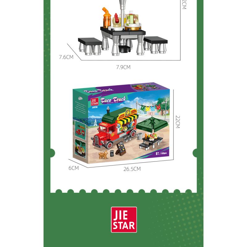JIESTAR JJ9248 Mexican Taco Xếp hình lắp ráp ghép mô hình Taco Mexico