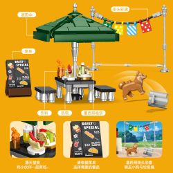 JIESTAR JJ9248 Mexican Taco Xếp hình lắp ráp ghép mô hình Taco Mexico