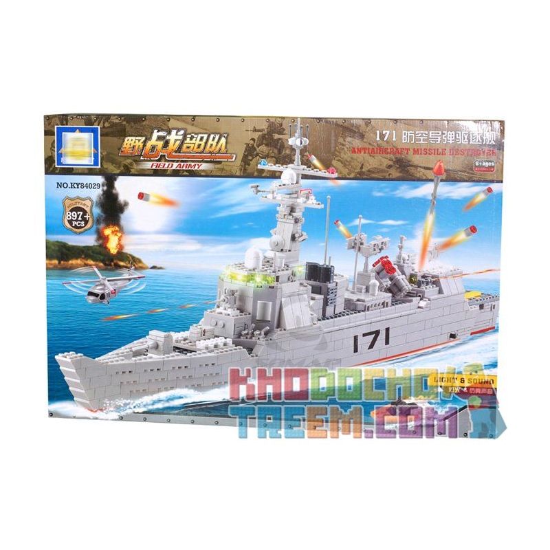 Kazi KY84029 84029 non  TÀU KHU TRỤC CHUYÊN TRỊ SÂN BAY bộ đồ chơi xếp lắp ráp ghép mô hình Field Army FIELD ARMY ANTIAIRCRAFT MISSILE DESTROYER Chiến Trường 897 khối Kazi KY84029 84029 non  TÀU KHU TRỤC CHUYÊN TRỊ SÂN BAY bộ đồ chơi xếp lắp ráp ghép mô hình Field Army FIELD ARMY ANTIAIRCRAFT MISSILE DESTROYER Chiến Trường 897 khối