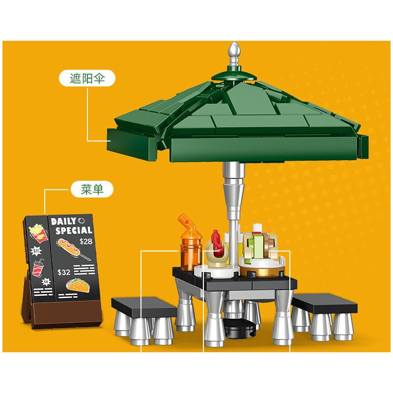 JIESTAR JJ9248 Mexican Taco Xếp hình lắp ráp ghép mô hình Taco Mexico