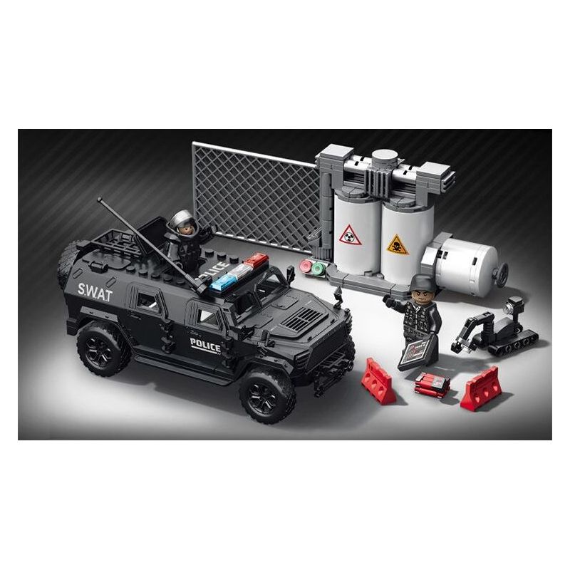 Le Yi 88102 The Bomb Squad Xếp hình lắp ráp ghép mô hình Tủ đựng vết thương