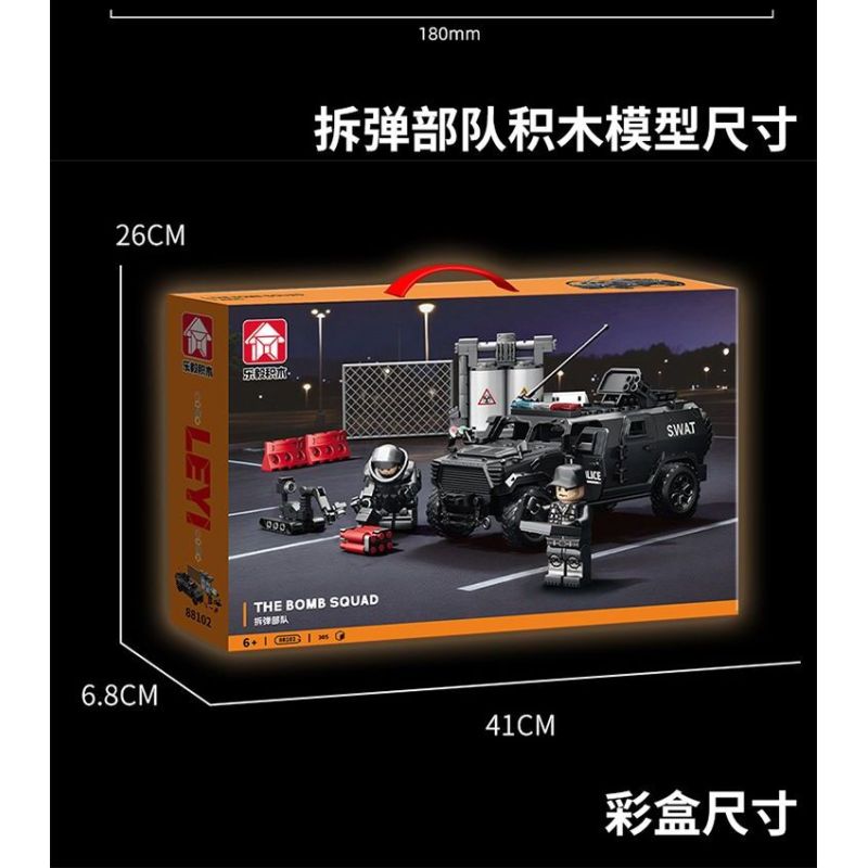 Le Yi 88102 The Bomb Squad Xếp hình lắp ráp ghép mô hình Tủ đựng vết thương