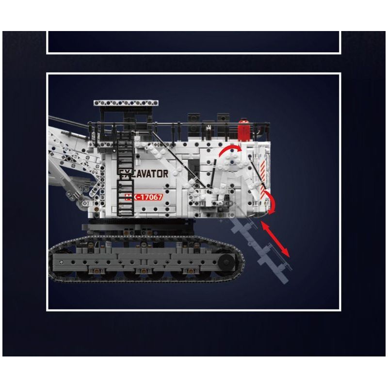MouldKing 17067 6060 Excavator Xếp hình lắp ráp ghép mô hình Máy xúc xẻng Caterpillar 6060
