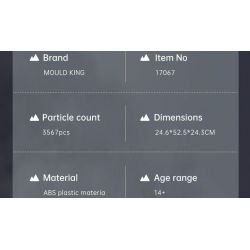 MouldKing 17067 6060 Excavator Xếp hình lắp ráp ghép mô hình Máy xúc xẻng Caterpillar 6060