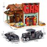small angle JD111 Xếp hình lắp ráp ghép mô hình Thành phố Cowboy: Trung tâm sửa chữa ô tô