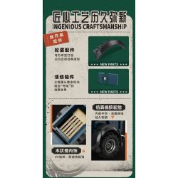 EIKEE Y26011 Xếp hình lắp ráp ghép mô hình Power Wagon 1952 Xe bán tải cổ điển 1:16