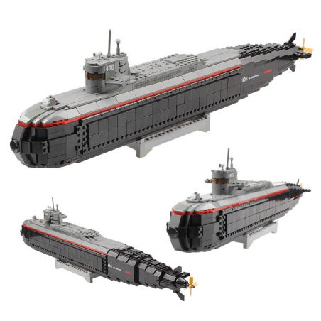Kazi KY84028 84028 non  TÀU NGẦM NGUYÊN TỬ bộ đồ chơi xếp lắp ráp ghép mô hình Field Army FIELD ARMY A-SUBMARINE Chiến Trường 850 khối