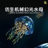 Takuki T1127 Bionic Glowing Mech Jellyfish Xếp hình lắp ráp ghép mô hình Sứa ánh sáng cơ học sinh học
