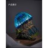 Takuki T1127 Bionic Glowing Mech Jellyfish Xếp hình lắp ráp ghép mô hình Sứa ánh sáng cơ học sinh học