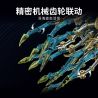 Takuki T1127 Bionic Glowing Mech Jellyfish Xếp hình lắp ráp ghép mô hình Sứa ánh sáng cơ học sinh học