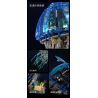 Takuki T1127 Bionic Glowing Mech Jellyfish Xếp hình lắp ráp ghép mô hình Sứa ánh sáng cơ học sinh học