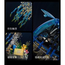 Takuki T1127 Bionic Glowing Mech Jellyfish Xếp hình lắp ráp ghép mô hình Sứa ánh sáng cơ học sinh học