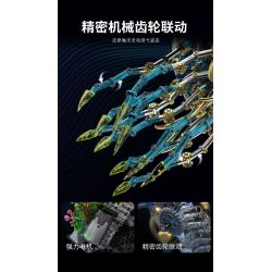 Takuki T1127 Bionic Glowing Mech Jellyfish Xếp hình lắp ráp ghép mô hình Sứa ánh sáng cơ học sinh học