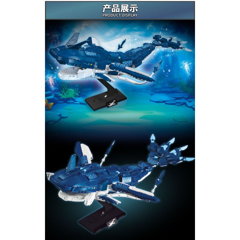 LY 76115 Whale Tu Kun Xếp hình lắp ráp ghép mô hình Hình đại diện: Tukun