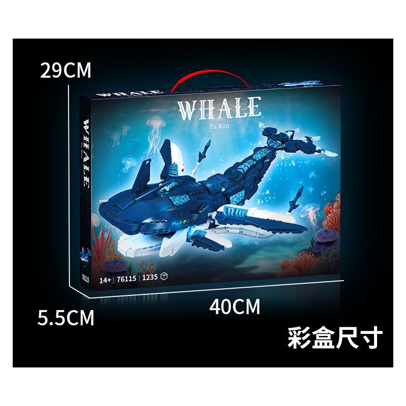 LY 76115 Whale Tu Kun Xếp hình lắp ráp ghép mô hình Hình đại diện: Tukun