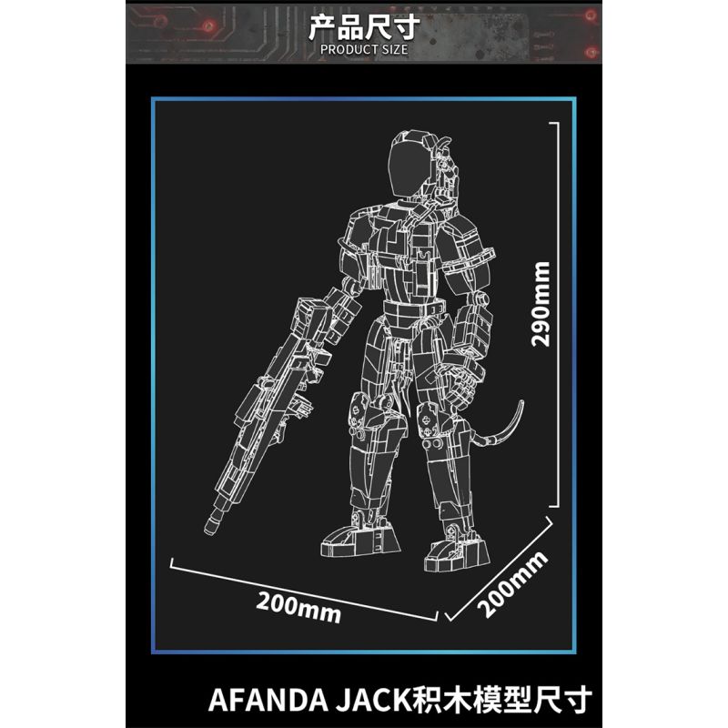 LY 76117 Afanda Jack Xếp hình lắp ráp ghép mô hình Hình đại diện: Jack