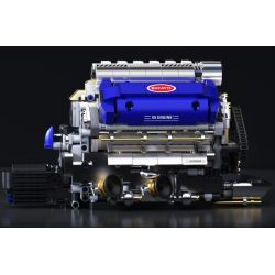 Takuki T1112 V8 Turbo Charged Xếp hình lắp ráp ghép mô hình Động cơ V8