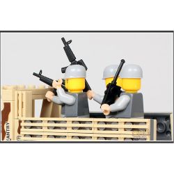 Kazi KY84027 84027 non  XE TẢI CHỞ QUÂN bộ đồ chơi xếp lắp ráp ghép mô hình Field Army Chiến Trường 183 khối