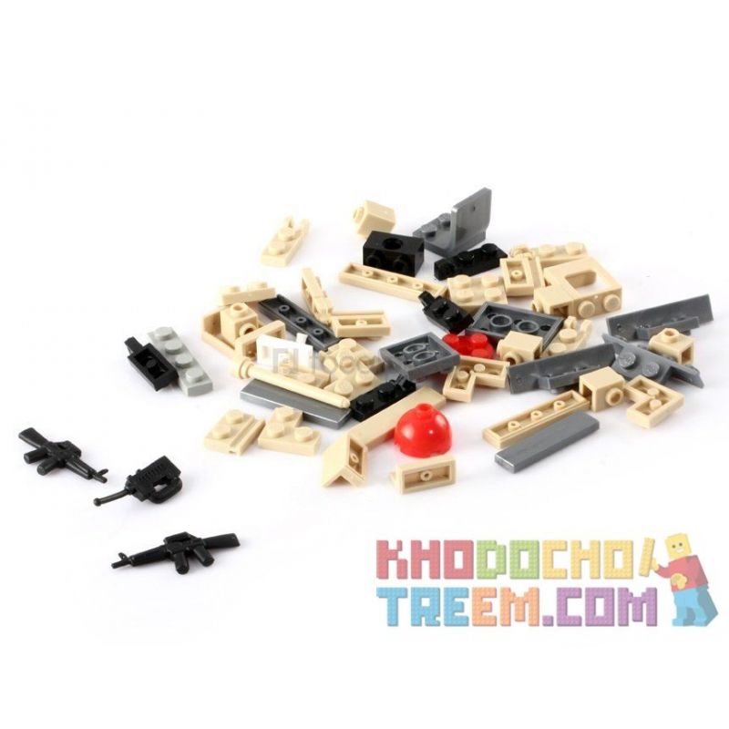 Kazi KY84027 84027 non  XE TẢI CHỞ QUÂN bộ đồ chơi xếp lắp ráp ghép mô hình Field Army Chiến Trường 183 khối