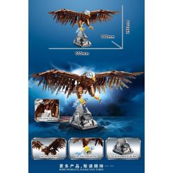 DK 7079 Bald Eagle Xếp hình lắp ráp ghép mô hình con kên kên