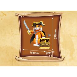 DK 7074 Pirate Cat Xếp hình lắp ráp ghép mô hình mèo cướp biển