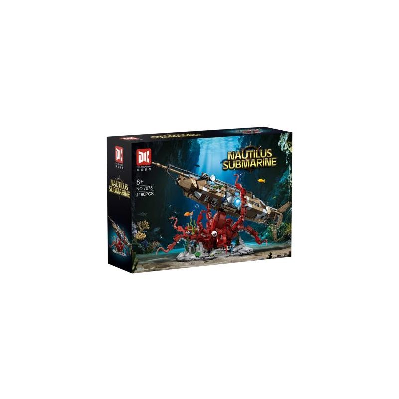 DK 7078 Nautilus Submarine Xếp hình lắp ráp ghép mô hình 鹦鹉RAGO