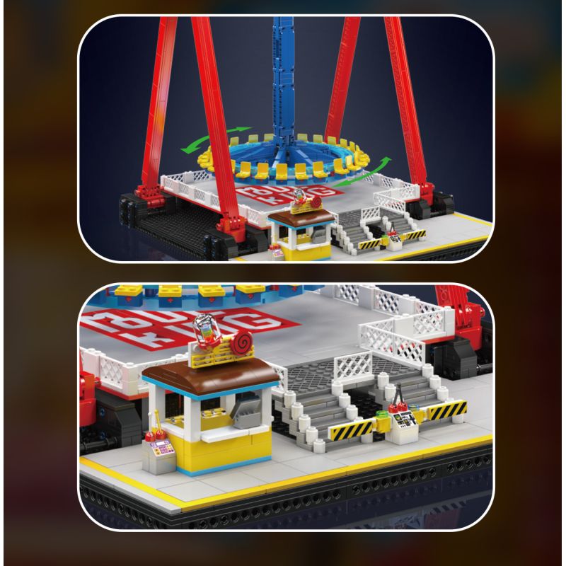MouldKing 11027 Pendulum Ride Xếp hình lắp ráp ghép mô hình Xứ sở mộng mơ: Con lắc lớn