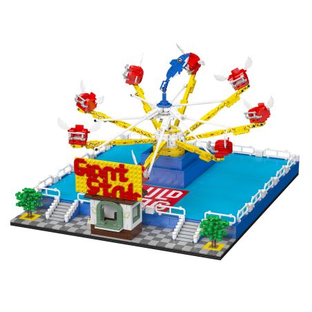 MouldKing 11028 Dolphin Spin Ride Xếp hình lắp ráp ghép mô hình Xứ sở mộng mơ: Cá heo vui nhộn