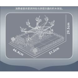 MouldKing 11028 Dolphin Spin Ride Xếp hình lắp ráp ghép mô hình Xứ sở mộng mơ: Cá heo vui nhộn