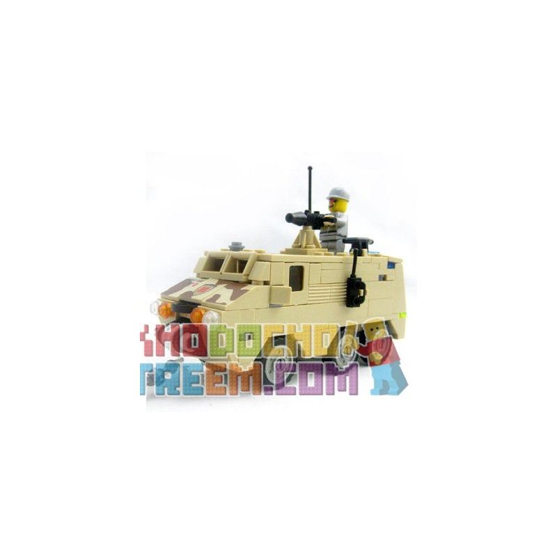 Kazi KY84026 84026 non  XE GIẢI CỨU BỌC THÉP bộ đồ chơi xếp lắp ráp ghép mô hình Field Army Chiến Trường 180 khối