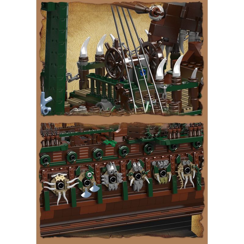 MouldKing 13218 The Flying Dutchman Xếp hình lắp ráp ghép mô hình người Hà Lan bay