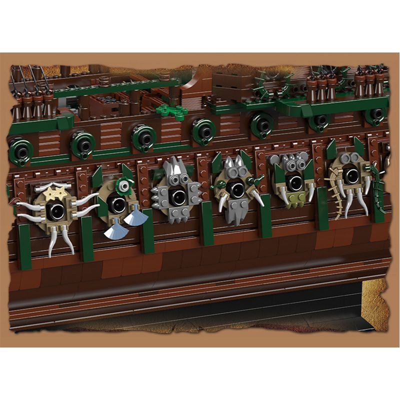 MouldKing 13218 The Flying Dutchman Xếp hình lắp ráp ghép mô hình người Hà Lan bay