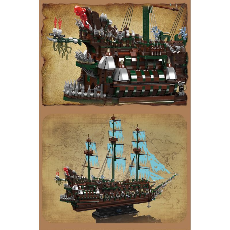 MouldKing 13218 The Flying Dutchman Xếp hình lắp ráp ghép mô hình người Hà Lan bay