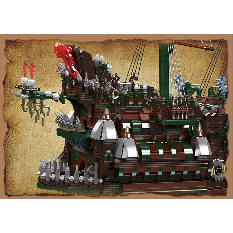 MouldKing 13218 The Flying Dutchman Xếp hình lắp ráp ghép mô hình người Hà Lan bay