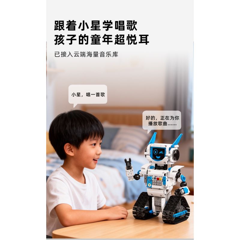 MouldKing 15089 MouldKing 15090 AI Robot Xếp hình lắp ráp ghép mô hình Robot thông minh AI Xiaoxing
