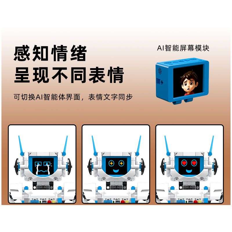 MouldKing 15089 MouldKing 15090 AI Robot Xếp hình lắp ráp ghép mô hình Robot thông minh AI Xiaoxing