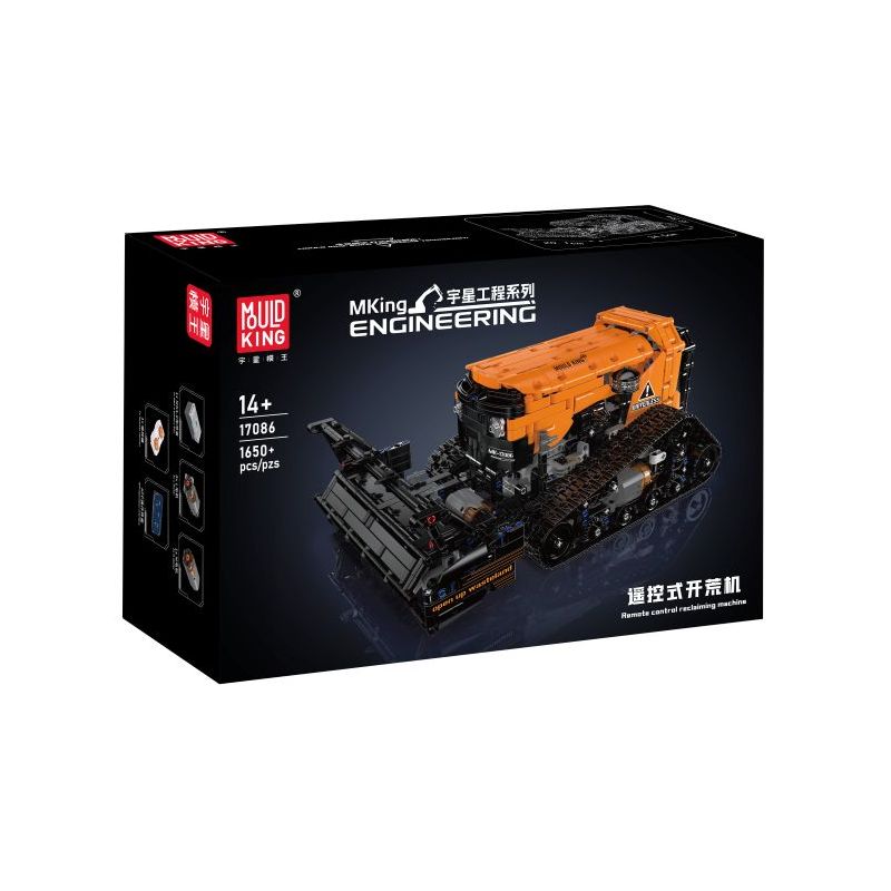 MouldKing 17086 Remote Control Reclaming Machine Xếp hình lắp ráp ghép mô hình Máy cải tạo đất điều khiển từ xa