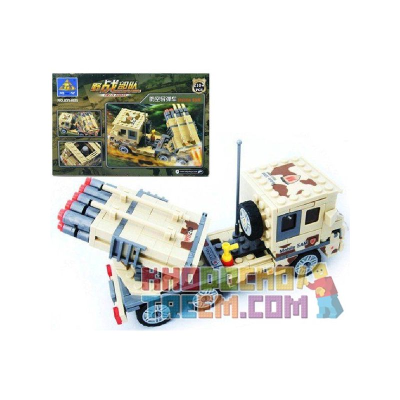 Kazi KY84025 84025 non  TÊN LỬA SAM DI ĐỘNG bộ đồ chơi xếp lắp ráp ghép mô hình Field Army Chiến Trường 210 khối