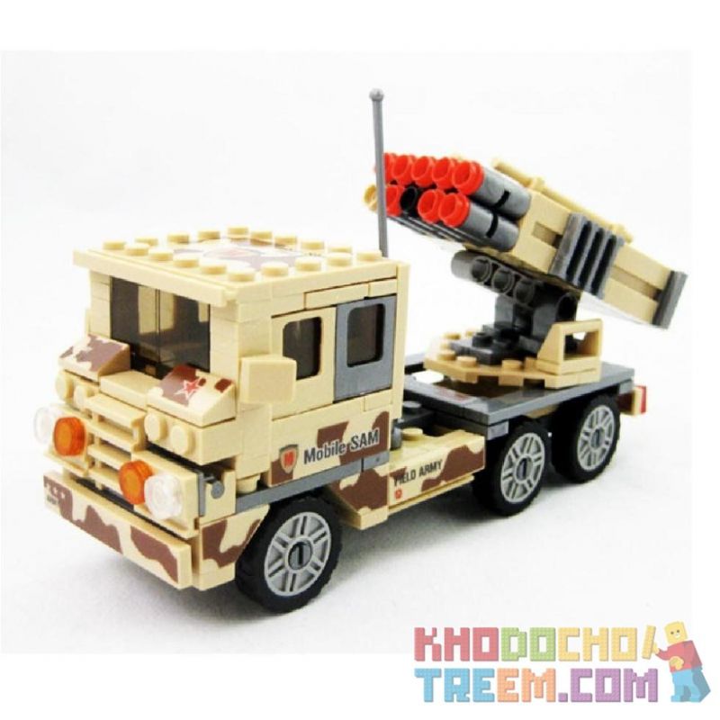 Kazi KY84025 84025 non Lego TÊN LỬA SAM DI ĐỘNG bộ đồ chơi xếp lắp ráp ghép mô hình Field Army Chiến Trường 210 khối
