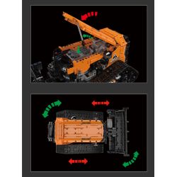 MouldKing 17086 Remote Control Reclaming Machine Xếp hình lắp ráp ghép mô hình Máy cải tạo đất điều khiển từ xa