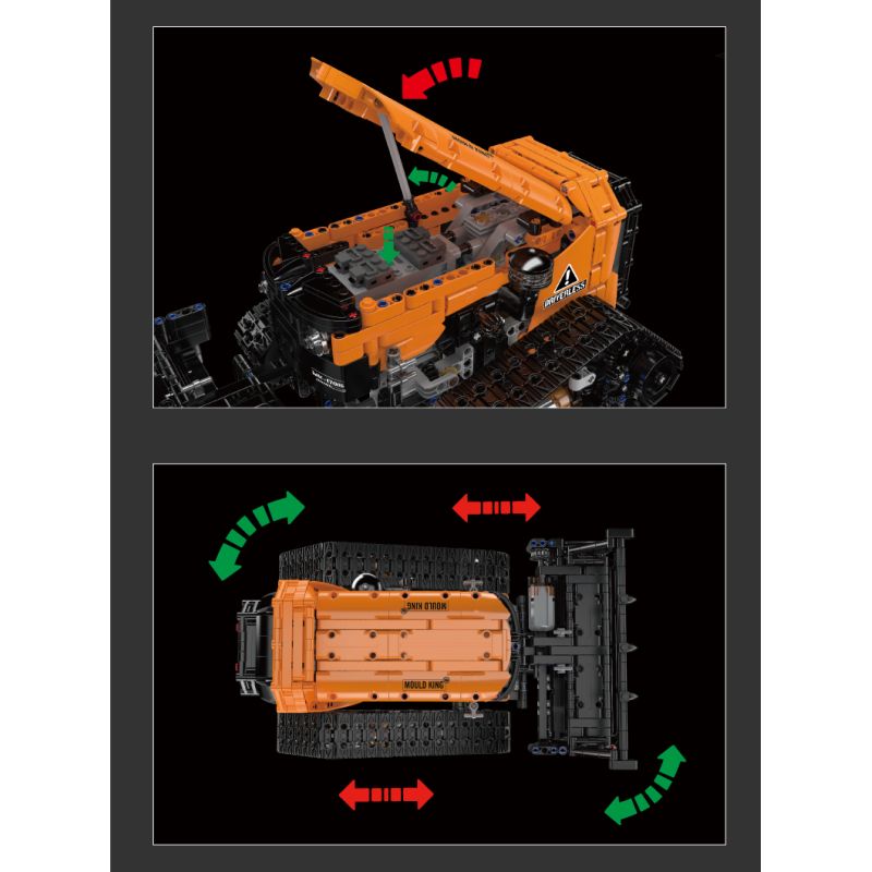 MouldKing 17086 Remote Control Reclaming Machine Xếp hình lắp ráp ghép mô hình Máy cải tạo đất điều khiển từ xa
