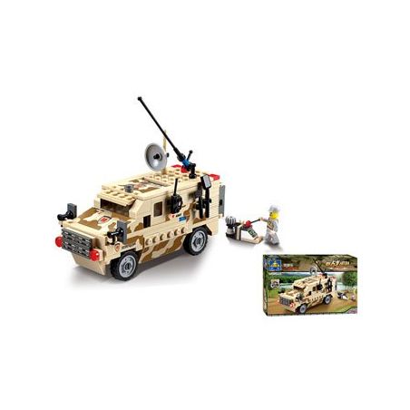 Kazi KY84024 84024 non  XE HUMMER CHỞ LÍNH bộ đồ chơi xếp lắp ráp ghép mô hình Field Army FIELD ARMY SCOUT CAR Chiến Trường 219 khối