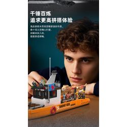 MouldKing 29002 T-Rex Transport Ship Xếp hình lắp ráp ghép mô hình Thế giới kỷ Jura: Người vận chuyển T-Rex