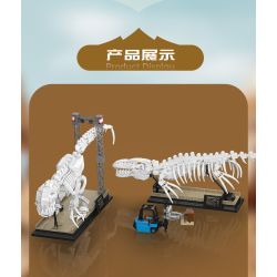 MouldKing 29005 Dino Fossils Mosasaurus & Velociraptor Xếp hình lắp ráp ghép mô hình Thế giới kỷ Jura: Hóa thạch Sorosaurus và Velociraptor